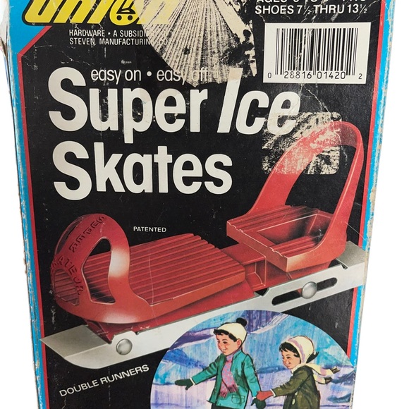 Vintage Union Super Ice Skates #1420 with Original Box Ages 3 to 6 Shoe 7.5-13.5 - Picture 3 of 10